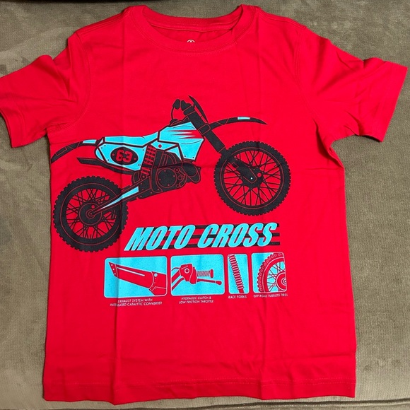 NWT! Lands’ End Youth Moto Cross Graphic Tee - Picture 1 of 2